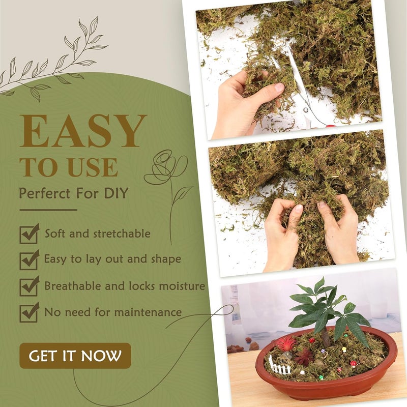 MAPVOLUT Store Artificial Moss - 45.86 OZ (2.89LB) - Premium Fake Moss Versatile for Crafts & Décor - Natural Look, Low Maintenance, Perfect for Fairy Gardens, Terrariums, Wedding Decor & Faux Potted Plants - Image 5